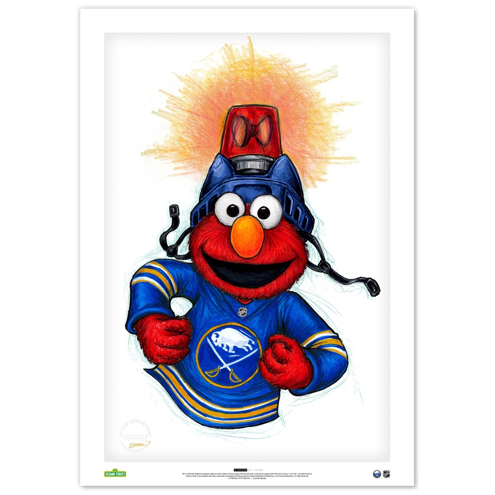 Elmo Loves Goals! x Buffalo Sabres Limited Edition Print by S. Preston