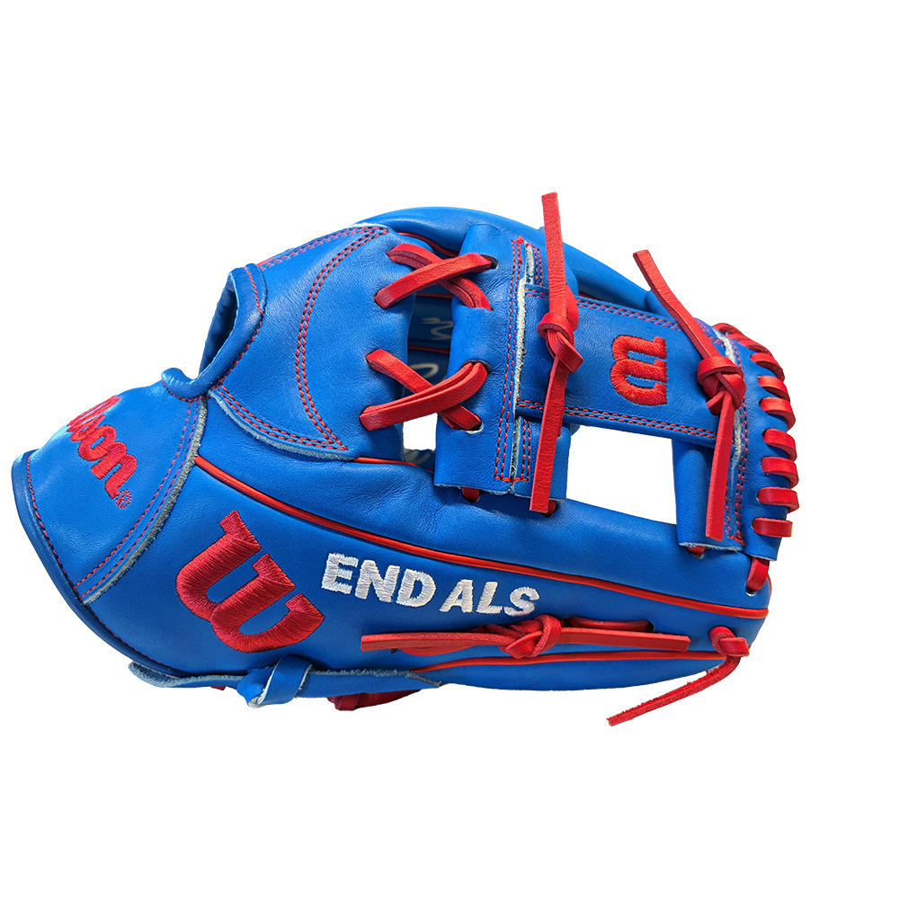 【中古】 The Unraveling Ails Fielding Glove - Autographed by Nico Hoerner, Dansby Swanson and