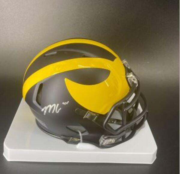 NFL - Michigan Mason Graham Signed Mini Helmet