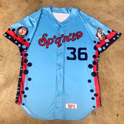 #48 Parker Kelly (Size XL) Game Used & Autographed Spokane Indians Redband Rally Jersey (Autograph Confirmed)