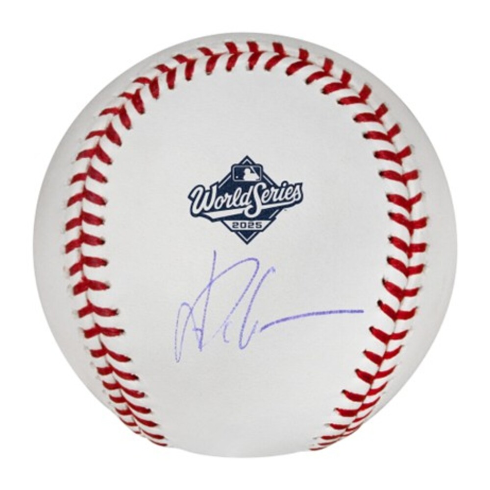 PRESALE: Yoshinobu Yamamoto Autographed 2025 World Series Logo