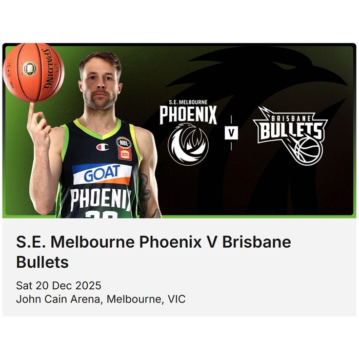 Photo of S.E. Melbourne Phoenix v Brisbane Bullets Platinum Box Experience
