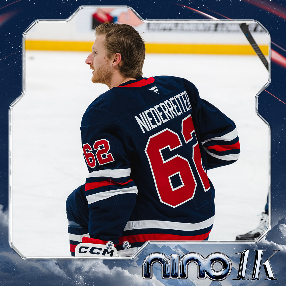 Kyle Connor #81 Warmup Worn Nino Niederreiter Commemorative Jersey