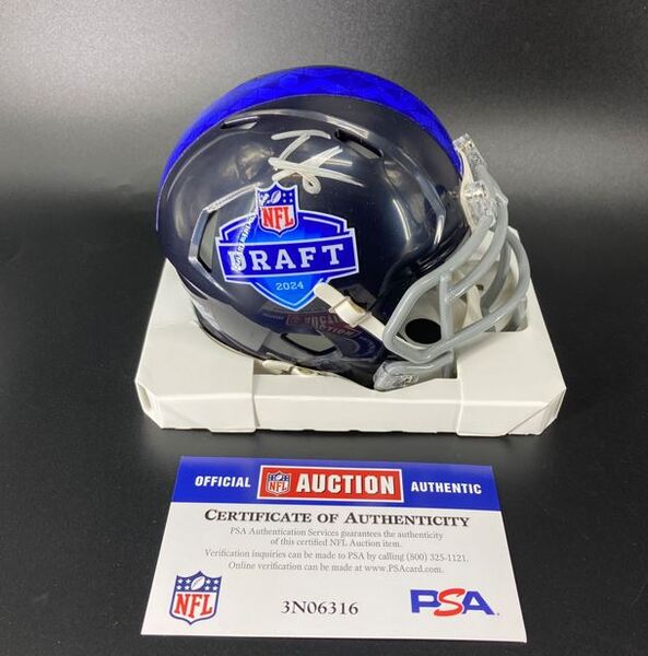 NFL - Lions Terrion Arnold Signed NFL Draft Mini Helmet