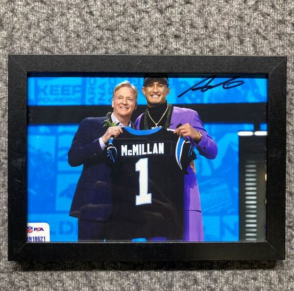 NFL - Panthers Tetairoa McMillan Signed And Framed 4x6 Draft Photo
