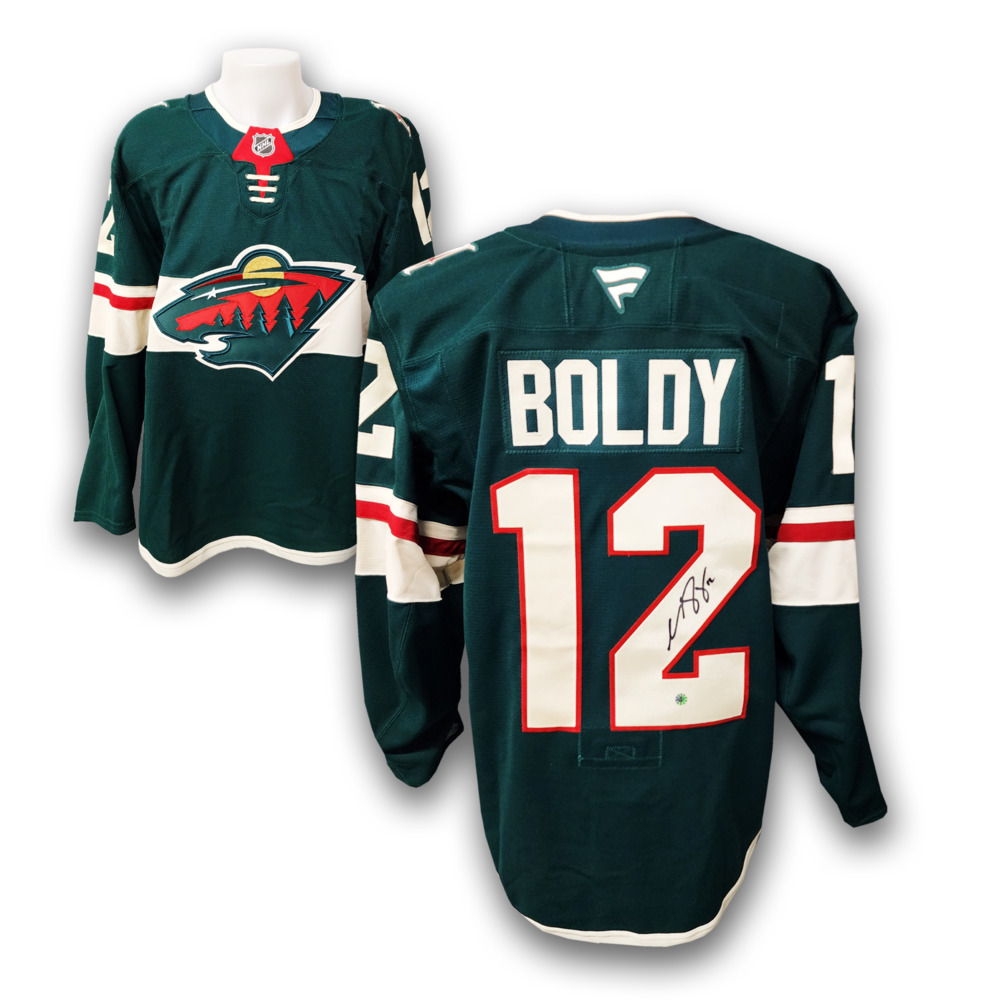 Matt Boldy Autographed Minnesota Wild Home Fanatics Authentic Pro Jersey
