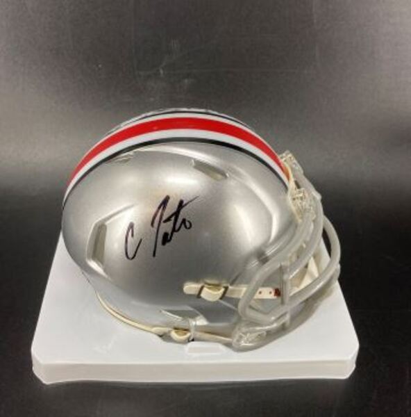 NFL - Ohio State Carnell Tate Signed Mini Helmet