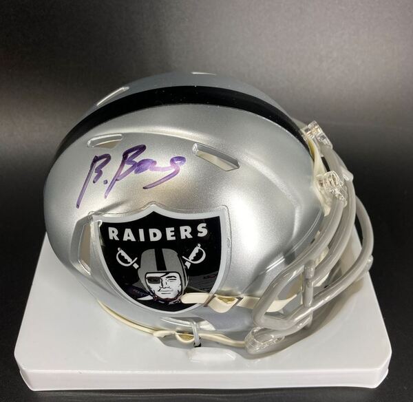 NFL - Raiders Brock Bowers Signed Mini Helmet