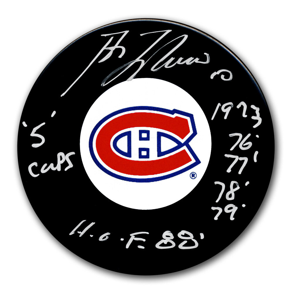 Guy Lafleur Montreal Canadiens HOF SC Years Autographed Puck