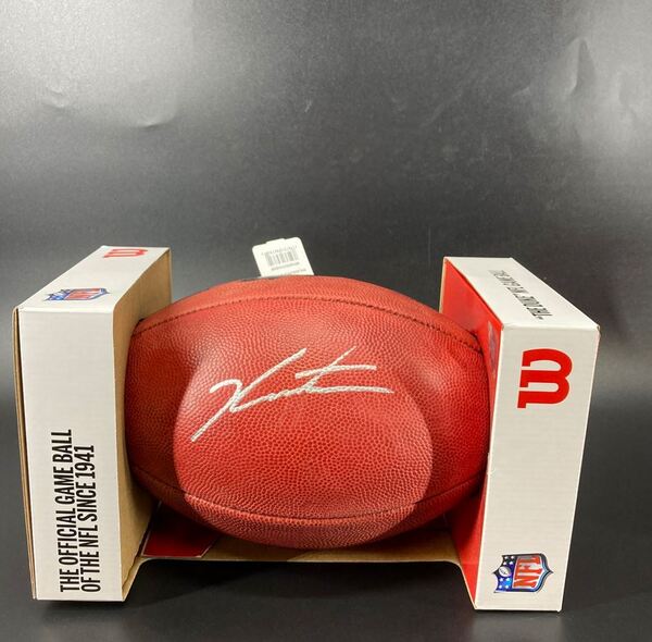 NFL - Eagles Jalen Carter signed authentic football - with Eagles Logo