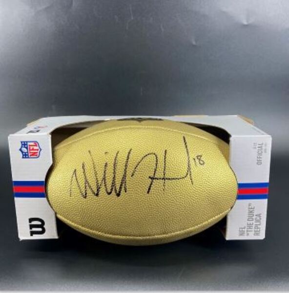 NFL - Steelers Will Howard Signed Gold Composite Football