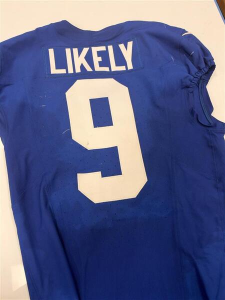 Crucial Catch - Giants Isaiah Likely Game Worn Jersey 10.18.26 (Likely s...