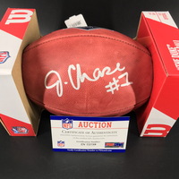 NFL - Bengals Ja'Marr Chase Signed Authentic Football with 2021 Draft Logo