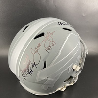 HOF - Bills Multi Signed Replica Slate Speed Helmet Signed by Bruce Smit...