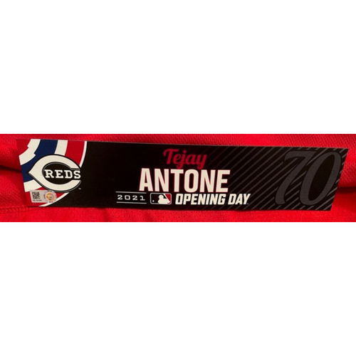 Tejay Antone -- 2021 Opening Day Locker Tag -- Game-Used -- Cardinals vs. Reds on 4/1/21
