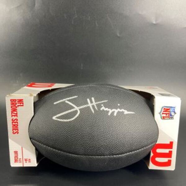 NFL - Texans Jayden Higgins Signed Black Composite Silver Series Football
