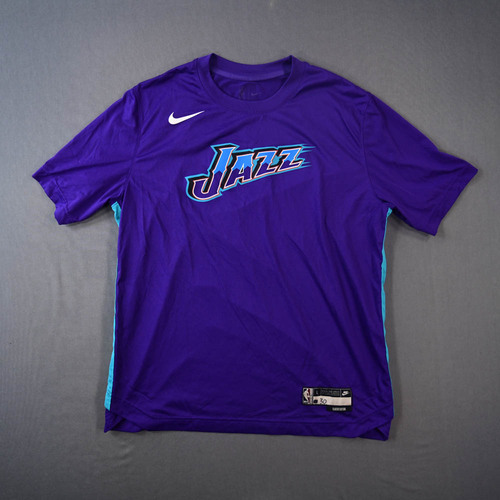 Image of Agbaji, Ochai - Utah Jazz - Game-Issued Classic Edition Short-Sleeved Shooting Shirt - 2022-23 NBA Season