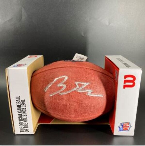 NFL - Chargers Brenden Rice Signed Authentic Football