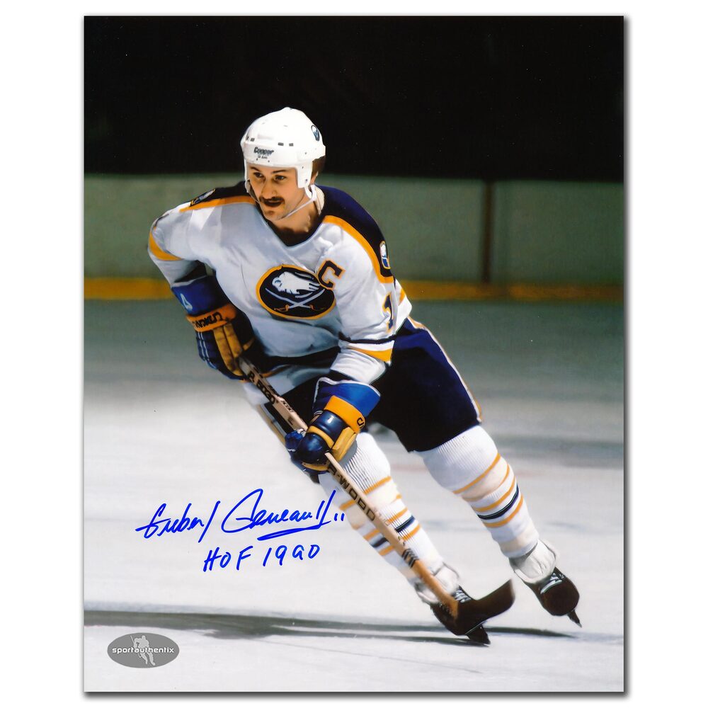 Gilbert Perreault Buffalo Sabres WHITE JERSEY Autographed 8x10