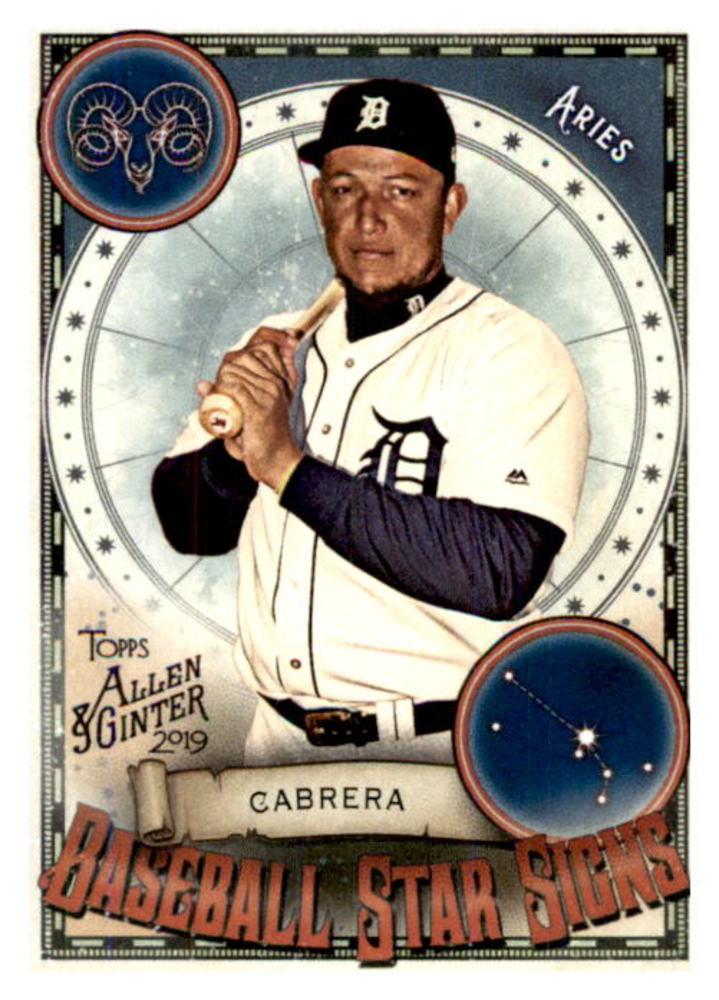2019 Topps Allen and Ginter Baseball Star Signs #BSS9 Miguel Cabrera