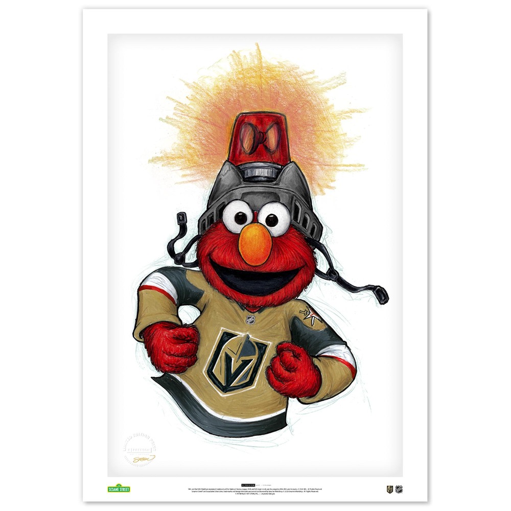Elmo Loves Goals! x Vegas Golden Knights Limited Edition Print by S. Preston