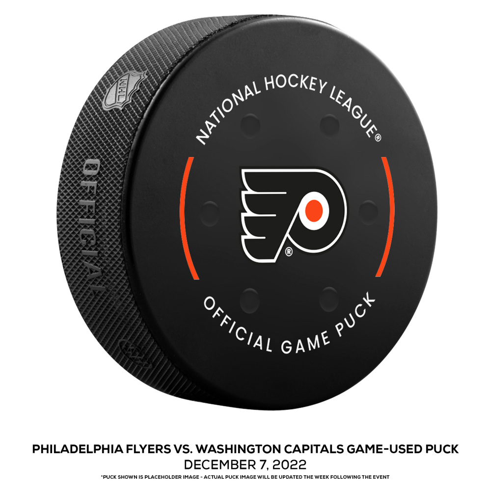 Philadelphia Flyers GameUsed Puck vs. Washington Capitals on December