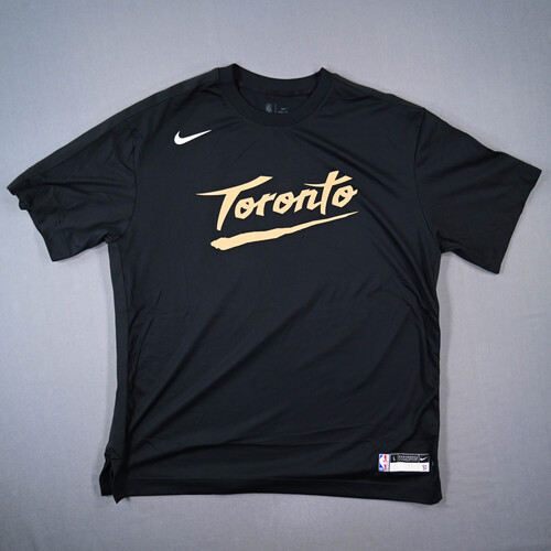Image of Hood, Rodney - Toronto Raptors - Game-Issued City Edition Short-Sleeved Shooting Shirt - 2020-21 NBA Season