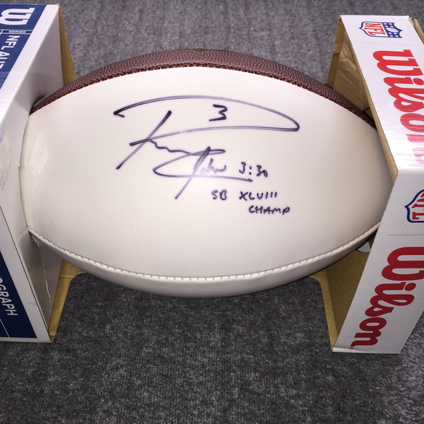 NFL - Seahawks Russell Wilson Signed Panel Ball w/ Super Bowl 48 Champs ...