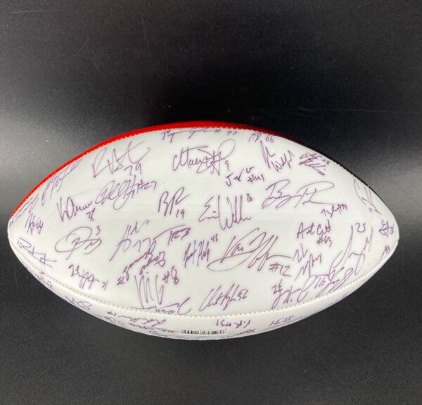 NFL - Rams Multi Sign Super Bowl LVI Commemorative Football Signed By Ov...