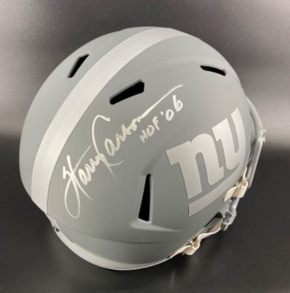 HOF - Giants Harry Carson Signed Replica Slate Speed Helmet with HOF 06 ...