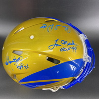 HOF - Rams Multi Signed Authentic Flash Speed Helmet Signed by Orlando P...