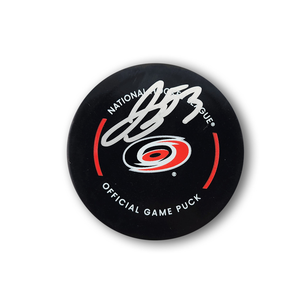 Jackson Blake Autographed Carolina Hurricanes Official Hockey Puck