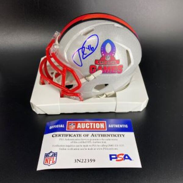 NFL - 49ers Jon Weeks Signed Pro Bowl Games Mini Helmet