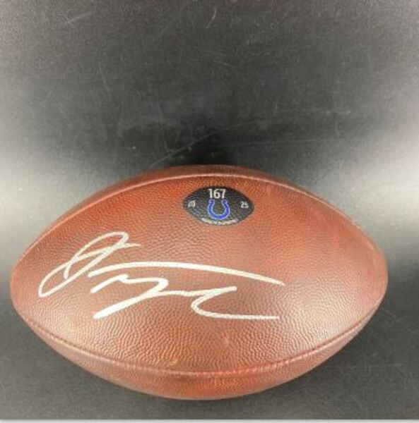 International Games - Colts Jonathan Taylor Signed Game Used Football (2...