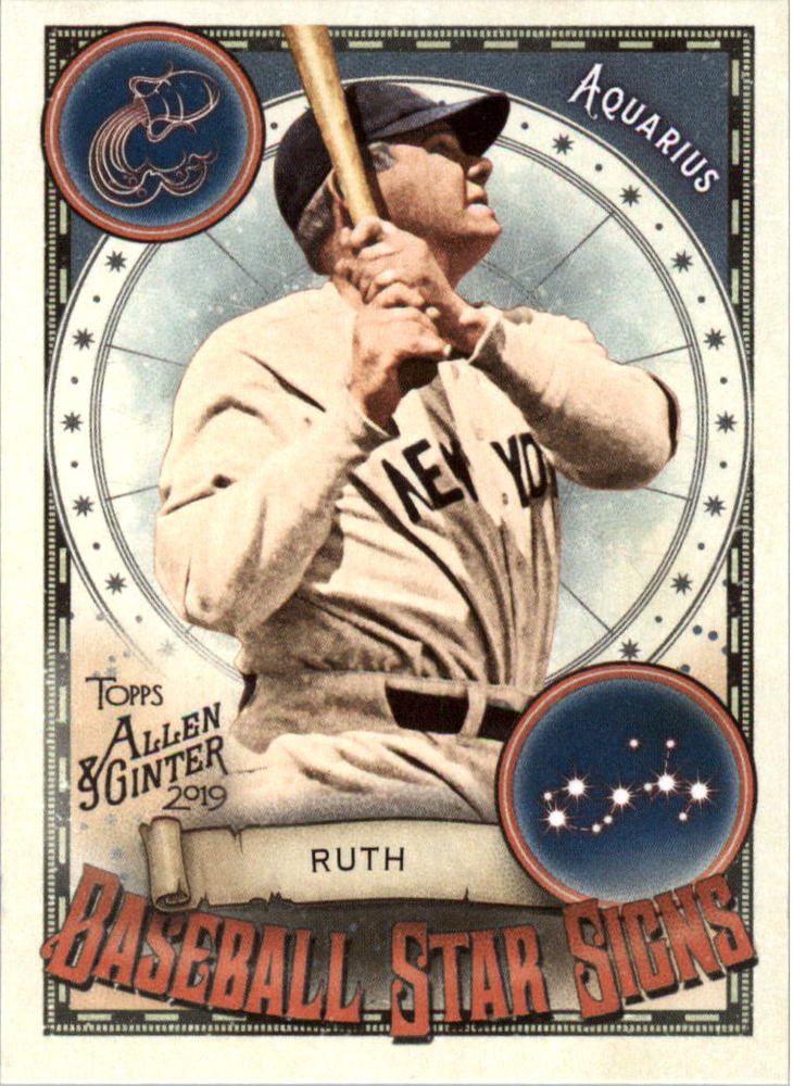 2019 Topps Allen and Ginter Baseball Star Signs #BSS18 Babe Ruth