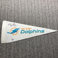 Dolphins - Tony Lippett Signed Felt Pennant