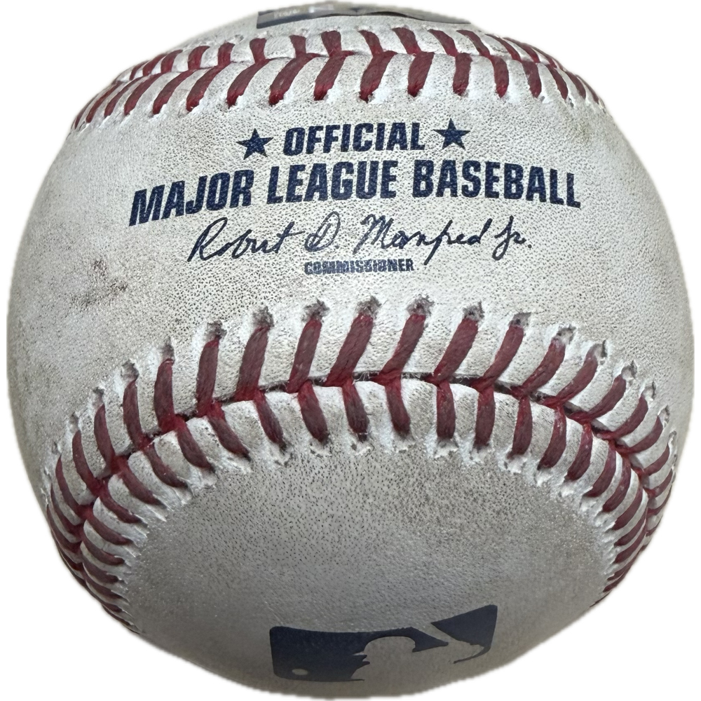 Game Used Ball - Julio Rodriguez 1st double of 2025 Postseason