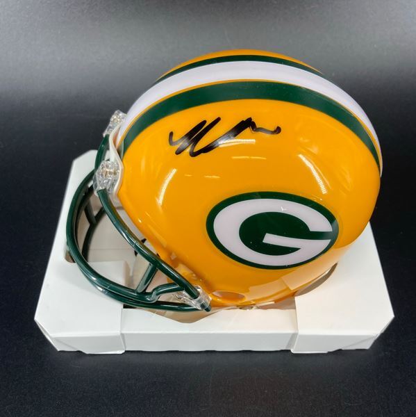 NFL - Packers Romeo Doubs signed mini helmet