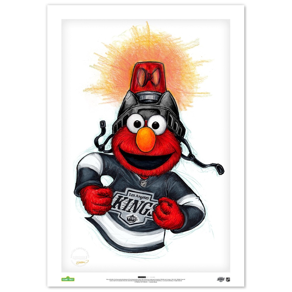 Elmo Loves Goals! x Los Angeles Kings Limited Edition Print by S. Preston