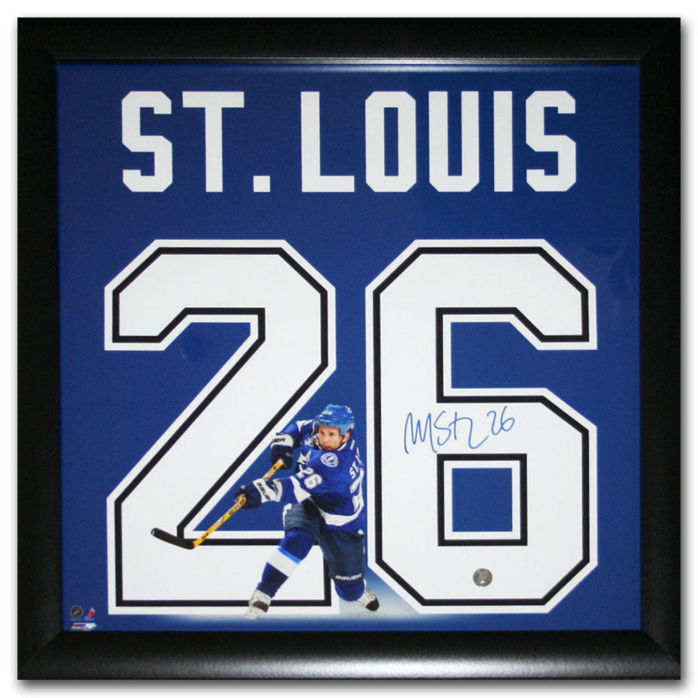 Martin St. Louis Autographed Tampa Bay Lightning 20X20 Uniframe Display