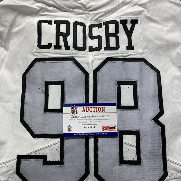 Crucial Catch - Raiders Maxx Crosby Game Worn Jersey Size 46 (2020 Season)