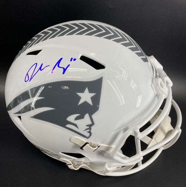 NFL - Patriots Drake Maye Signed STS Replica Speed Helmet