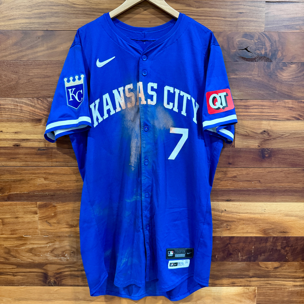 Game-Used Jersey: Bobby Witt Jr. #7 (KC@BOS 7/13/24) - Size 44