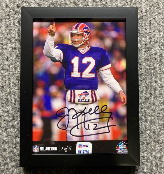 HOF - Bills Jim Kelly NFL Auction Exclusive Signed 5x7 Photo Individuall...