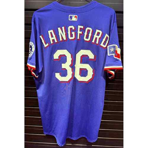 Wyatt Langford Autographed Rangers Authentic Jersey | MLB Auctions