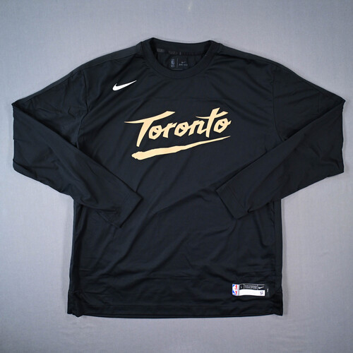 Image of Hood, Rodney - Toronto Raptors - Game-Issued City Edition Long-Sleeved Shooting Shirt - 2020-21 NBA Season
