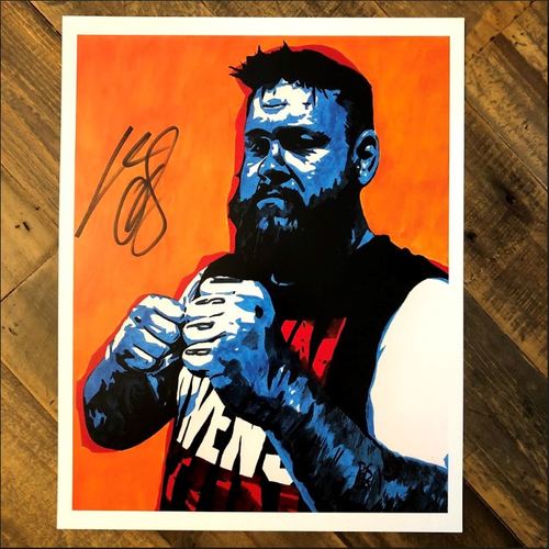 Kevin Owens SIGNED 11 x 14 Rob Schamberger Print