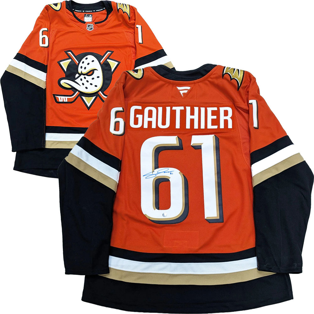 Cutter Gauthier Autographed Anaheim Ducks Pro Jersey