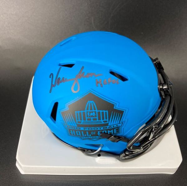 HOF - Oilers Warren Moon Signed Rave Mini Helmet
