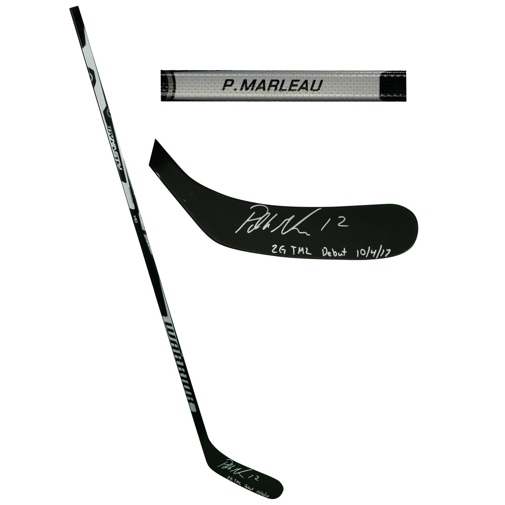 Patrick Marleau Toronto Maple Leafs Autographed Game Model Warrior Hockey Stick with 2G TML Debut 10/4/17 Inscription - #12 of a L.E. of 12